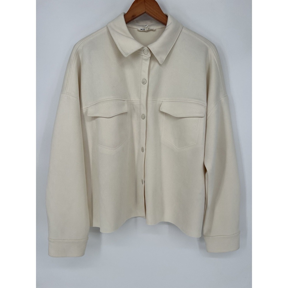 Workshop Republic Clothing Cream Shirt Jacket Size XL